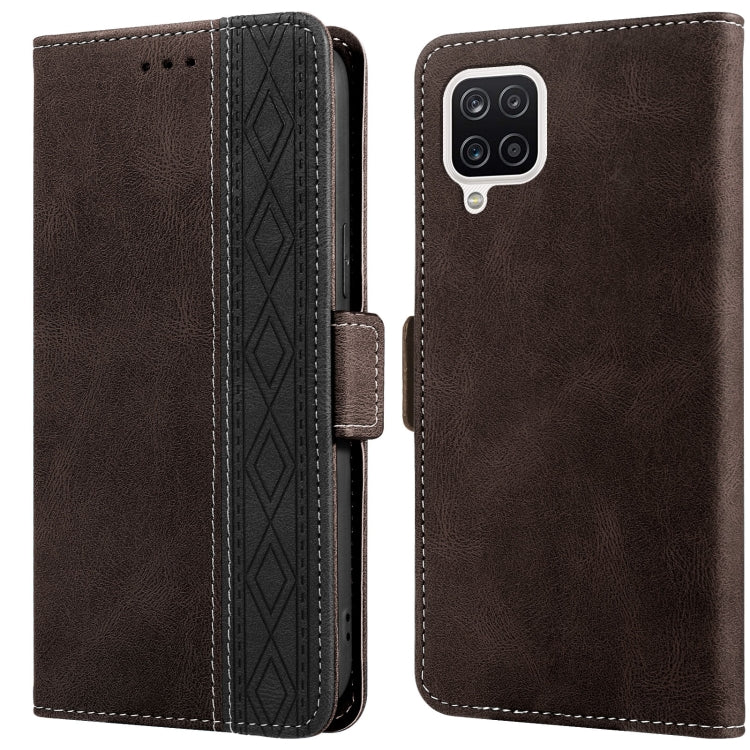 Stitching Side-Magnetic RFID Leather Phone Case, For Samsung Galaxy A02, For Samsung Galaxy A02s, For Samsung Galaxy A03s 166mm, For Samsung Galaxy A12 5G, For Samsung Galaxy A13 4G, For Samsung Galaxy A13 5G, For Samsung Galaxy A22 5G                 ...