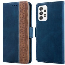 Load image into Gallery viewer, Stitching Side-Magnetic RFID Leather Phone Case, For Samsung Galaxy A02, For Samsung Galaxy A02s, For Samsung Galaxy A03s 166mm, For Samsung Galaxy A12 5G, For Samsung Galaxy A13 4G, For Samsung Galaxy A13 5G, For Samsung Galaxy A22 5G                 ...