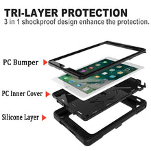 Load image into Gallery viewer, Contrast Color Silicone + PC Combination Case with Holder, For iPad 9.7, For iPad 10.2