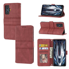 Load image into Gallery viewer, Embossed Striped Magnetic Buckle Horizontal Flip Phone Leather Case, For OPPO Realme 9 Pro, For Xiaomi Redmi K50 Gaming, For Xiaomi Redmi K50 Pro