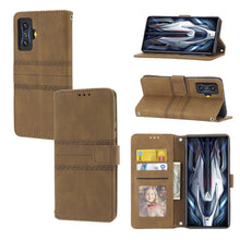 Load image into Gallery viewer, Embossed Striped Magnetic Buckle Horizontal Flip Phone Leather Case, For OPPO Realme 9 Pro, For Xiaomi Redmi K50 Gaming, For Xiaomi Redmi K50 Pro