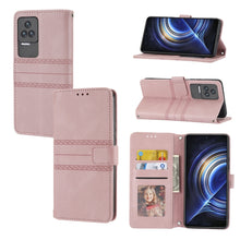 Load image into Gallery viewer, Embossed Striped Magnetic Buckle Horizontal Flip Phone Leather Case, For OPPO Realme 9 Pro, For Xiaomi Redmi K50 Gaming, For Xiaomi Redmi K50 Pro