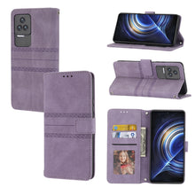 Load image into Gallery viewer, Embossed Striped Magnetic Buckle Horizontal Flip Phone Leather Case, For OPPO Realme 9 Pro, For Xiaomi Redmi K50 Gaming, For Xiaomi Redmi K50 Pro
