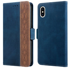 Load image into Gallery viewer, Stitching Magnetic RFID Leather Case, For iPhone XS Max, For iPhone SE 2022 / SE 2020 / 7 / 8, For iPhone 7 Plus / 8 Plus