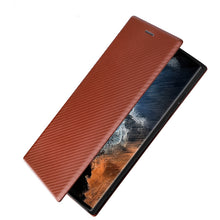 Load image into Gallery viewer, Carbon Fiber Texture Magnetic Horizontal Flip Leather Phone Case, For Samsung Galaxy S22 Ultra 5G, For OnePlus Nord CE 2 5G, For Xiaomi Poco X4 Pro 5G, For Motorola Moto G22, For TCL 30 5G / 30+