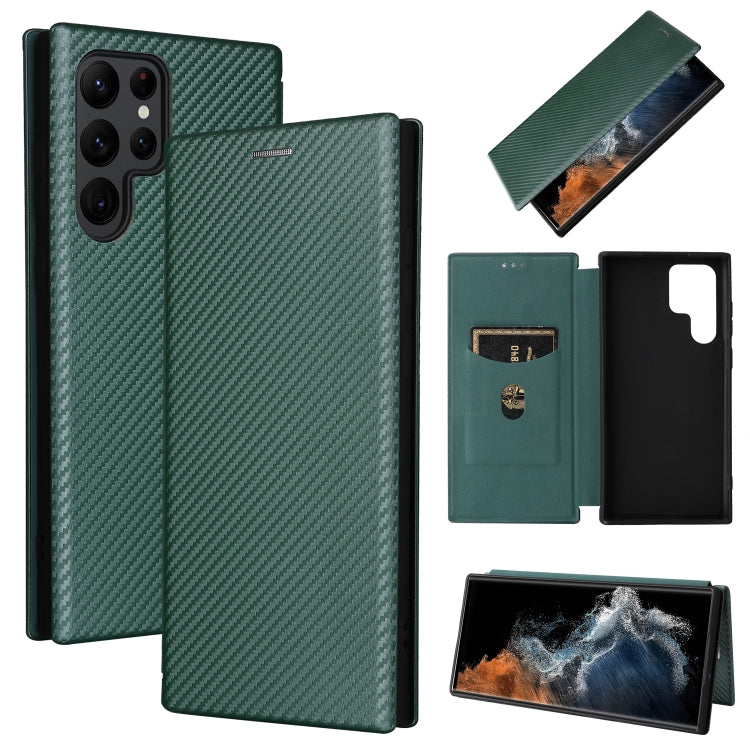 Carbon Fiber Texture Magnetic Horizontal Flip Leather Phone Case, For Samsung Galaxy S22 Ultra 5G, For OnePlus Nord CE 2 5G, For Xiaomi Poco X4 Pro 5G, For Motorola Moto G22, For TCL 30 5G / 30+