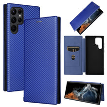 Load image into Gallery viewer, Carbon Fiber Texture Magnetic Horizontal Flip Leather Phone Case, For Samsung Galaxy S22 Ultra 5G, For OnePlus Nord CE 2 5G, For Xiaomi Poco X4 Pro 5G, For Motorola Moto G22, For TCL 30 5G / 30+