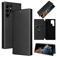 Load image into Gallery viewer, Carbon Fiber Texture Magnetic Horizontal Flip Leather Phone Case, For Samsung Galaxy S22 Ultra 5G, For OnePlus Nord CE 2 5G, For Xiaomi Poco X4 Pro 5G, For Motorola Moto G22, For TCL 30 5G / 30+