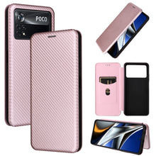 Load image into Gallery viewer, Carbon Fiber Texture Magnetic Horizontal Flip Leather Phone Case, For Samsung Galaxy S22 Ultra 5G, For OnePlus Nord CE 2 5G, For Xiaomi Poco X4 Pro 5G, For Motorola Moto G22, For TCL 30 5G / 30+