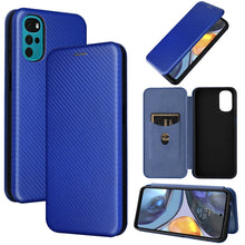 Load image into Gallery viewer, Carbon Fiber Texture Magnetic Horizontal Flip Leather Phone Case, For Samsung Galaxy S22 Ultra 5G, For OnePlus Nord CE 2 5G, For Xiaomi Poco X4 Pro 5G, For Motorola Moto G22, For TCL 30 5G / 30+