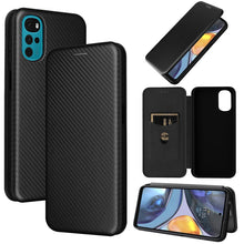 Load image into Gallery viewer, Carbon Fiber Texture Magnetic Horizontal Flip Leather Phone Case, For Samsung Galaxy S22 Ultra 5G, For OnePlus Nord CE 2 5G, For Xiaomi Poco X4 Pro 5G, For Motorola Moto G22, For TCL 30 5G / 30+