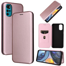 Load image into Gallery viewer, Carbon Fiber Texture Magnetic Horizontal Flip Leather Phone Case, For Samsung Galaxy S22 Ultra 5G, For OnePlus Nord CE 2 5G, For Xiaomi Poco X4 Pro 5G, For Motorola Moto G22, For TCL 30 5G / 30+