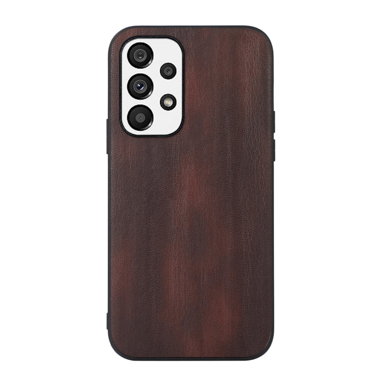 Yellow Cow Texture PU Phone Case, For Xiaomi Redmi Note 11 Pro Global, For Samsung Galaxy A23 4G, For Samsung Galaxy A33 5G, For Samsung Galaxy A53 5G, For Samsung Galaxy A73 5G