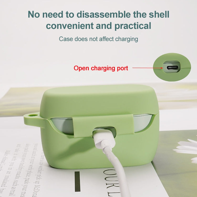 Solid Color Silicone Earphone Protective Case For Jabra Elite 4