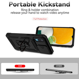 Sliding Camshield Holder Phone Case, For Samsung Galaxy A02, For Samsung Galaxy A02s / A03s 166mm, For Samsung Galaxy A12, For Samsung Galaxy A13 5G, For Samsung Galaxy A22 4G, For Samsung Galaxy A22 5G, For Samsung Galaxy A23