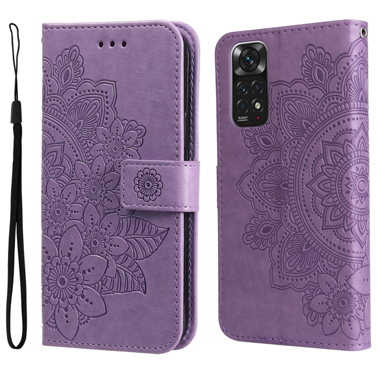 7-petal Flowers Embossing Pattern Horizontal Flip Leather Case, For Xiaomi Redmi Note 11 4G(Global), For Xiaomi Redmi Note 11 Pro 4G, For OPPO Realme 9i / A36 4G / A76 4G(Global), For OPPO Realme 9 Pro+, For OPPO Realme GT2 Pro                         ...