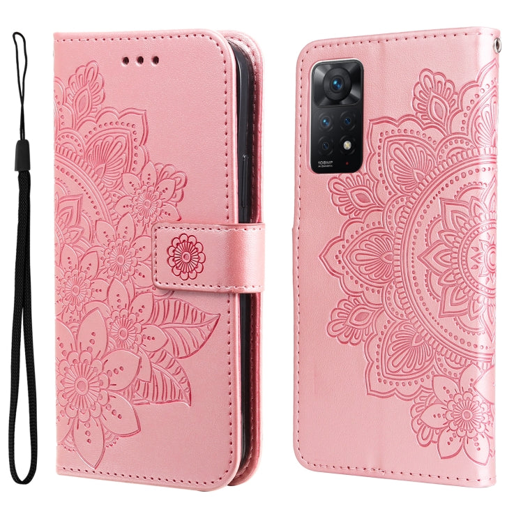 7-petal Flowers Embossing Pattern Horizontal Flip Leather Case, For Xiaomi Redmi Note 11 4G(Global), For Xiaomi Redmi Note 11 Pro 4G, For OPPO Realme 9i / A36 4G / A76 4G(Global), For OPPO Realme 9 Pro+, For OPPO Realme GT2 Pro                         ...