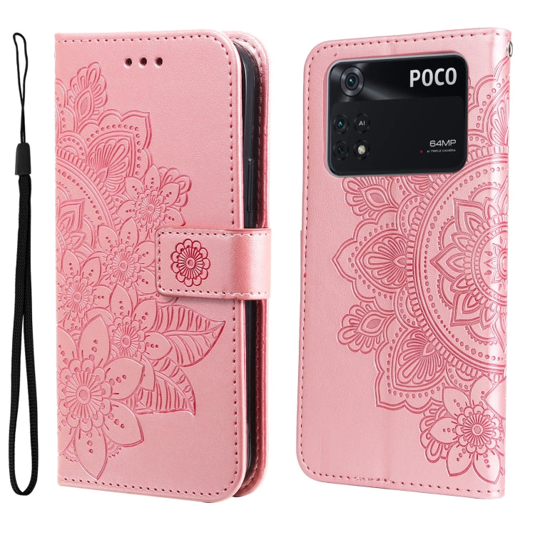 7-petal Flowers Embossing Pattern Horizontal Flip Leather Case, For Xiaomi Redmi Note 11 4G(Global), For Xiaomi Redmi Note 11 Pro 4G, For OPPO Realme 9i / A36 4G / A76 4G(Global), For OPPO Realme 9 Pro+, For OPPO Realme GT2 Pro                         ...