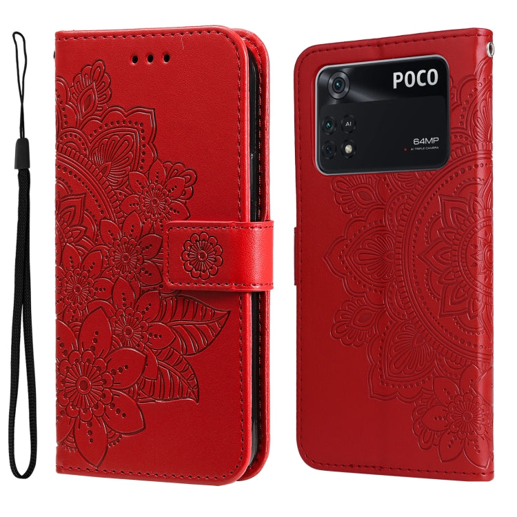 7-petal Flowers Embossing Pattern Horizontal Flip Leather Case, For Xiaomi Redmi Note 11 4G(Global), For Xiaomi Redmi Note 11 Pro 4G, For OPPO Realme 9i / A36 4G / A76 4G(Global), For OPPO Realme 9 Pro+, For OPPO Realme GT2 Pro                         ...