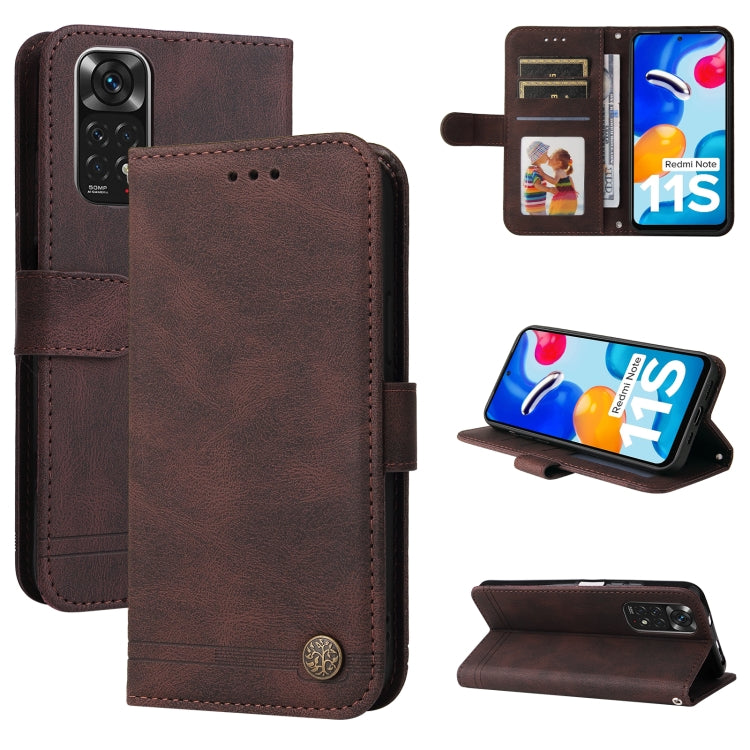 Skin Feel Life Tree Metal Button Horizontal Flip Leather Case, For Xiaomi Redmi Note 11 4G(Global), For Xiaomi Redmi Note 11 Pro 4G, For OPPO Realme 9i / A36 4G / A76 4G(Global), For OPPO Realme GT2 Pro, For OPPO Realme 9 Pro+                          ...