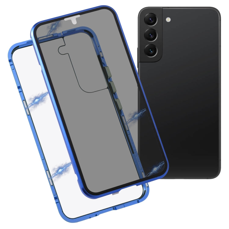 HD Magnetic Metal Tempered Glass Phone Case, For Samsung Galaxy S22 5G