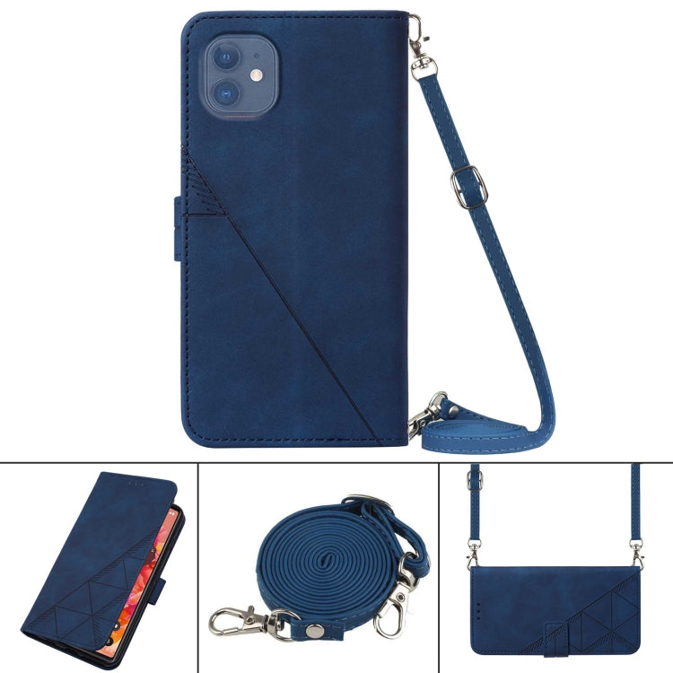 Crossbody 3D Embossed Flip Leather Phone Case, For iPhone 11, For iPhone 11 Pro, For iPhone 11 Pro Max, For iPhone X / XS, For iPhone XR, For iPhone XS Max, For iPhone SE 2022 / SE 2020 / 8 / 7, For iPhone 8 Plus / 7 Plus