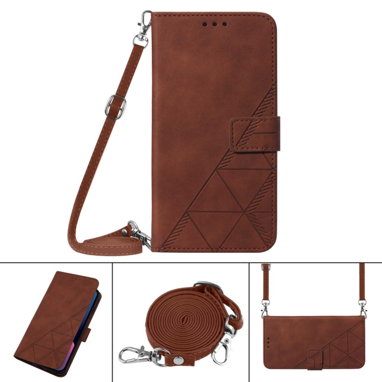 Crossbody 3D Embossed Flip Leather Phone Case, For Samsung Galaxy A13 5G