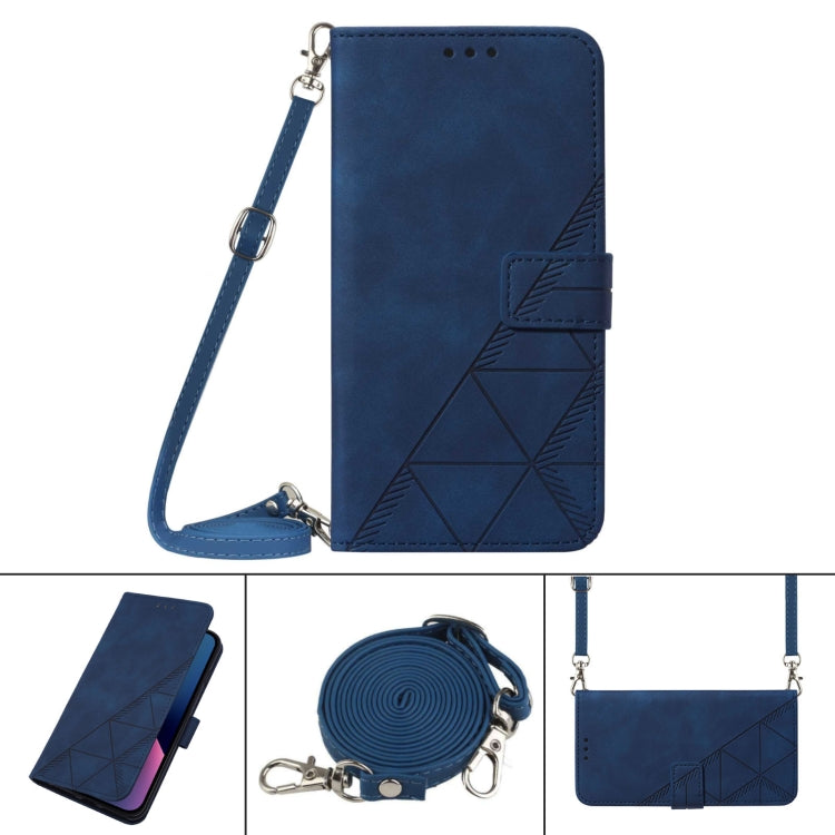 Crossbody 3D Embossed Flip Leather Phone Case, For Samsung Galaxy A13 5G