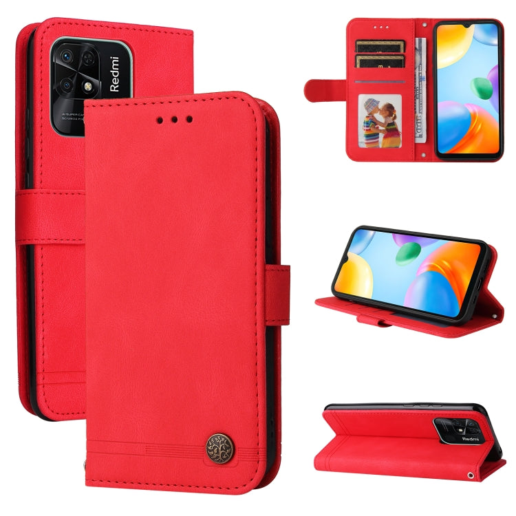 Skin Feel Life Tree Metal Button Leather Phone Case, For Xiaomi Redmi 10C 4G / Redmi 10 India Version, For Xiaomi Poco X4 Pro 5G, For Honor 50 SE / nova 9 SE, For OPPO Find X5, For OPPO Find X5 Pro
