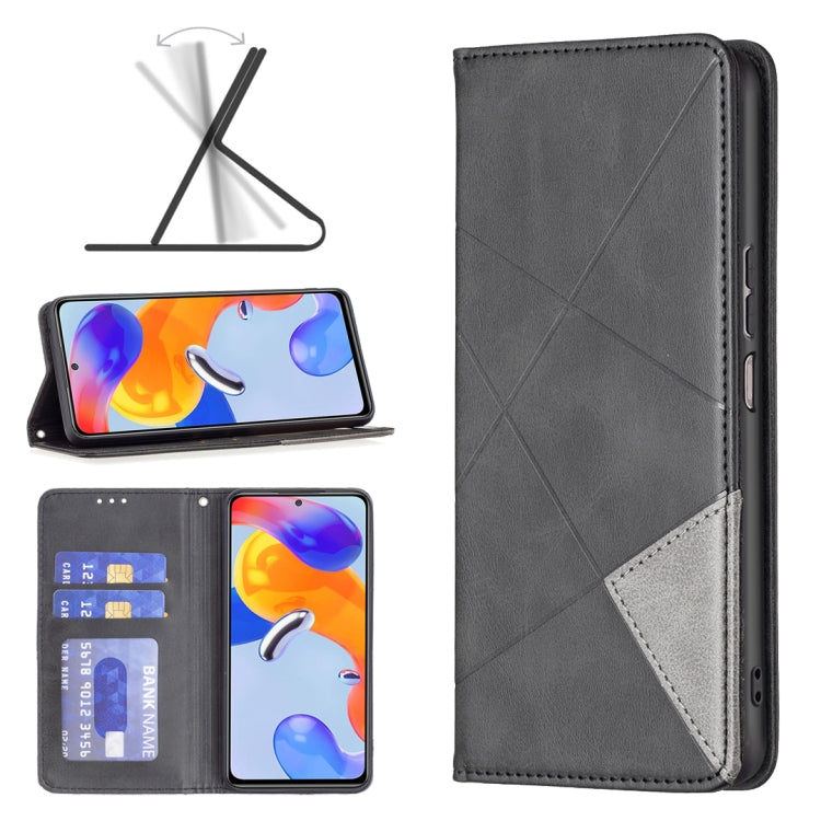 Prismatic Invisible Magnetic Leather Phone Case, For Xiaomi Redmi Note 11 Pro Global, For Honor X20, For Xiaomi 12 Pro