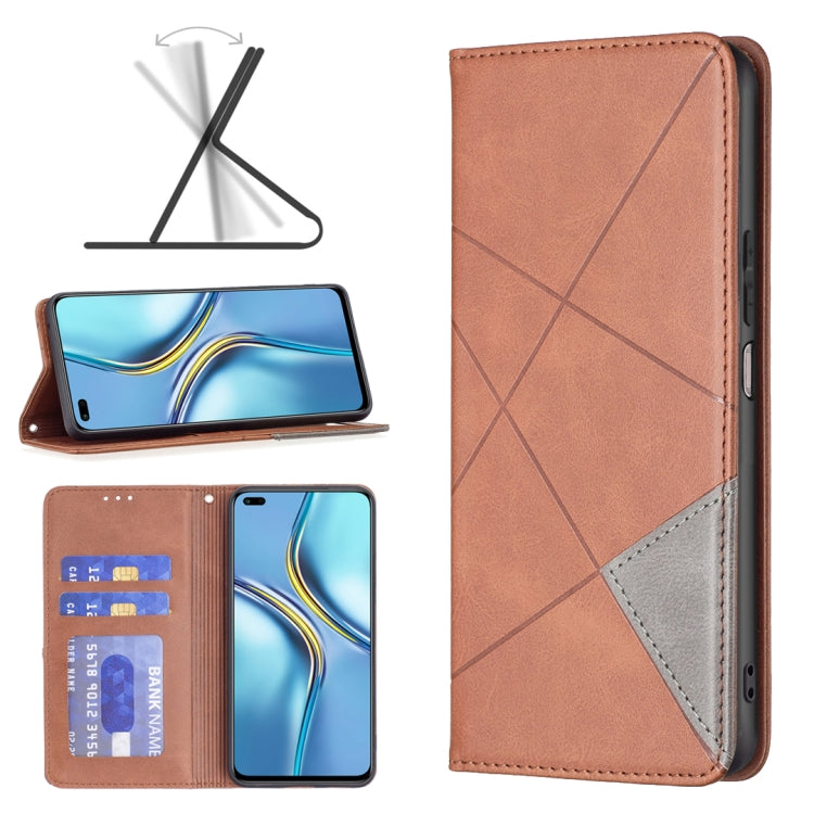 Prismatic Invisible Magnetic Leather Phone Case, For Xiaomi Redmi Note 11 Pro Global, For Honor X20, For Xiaomi 12 Pro