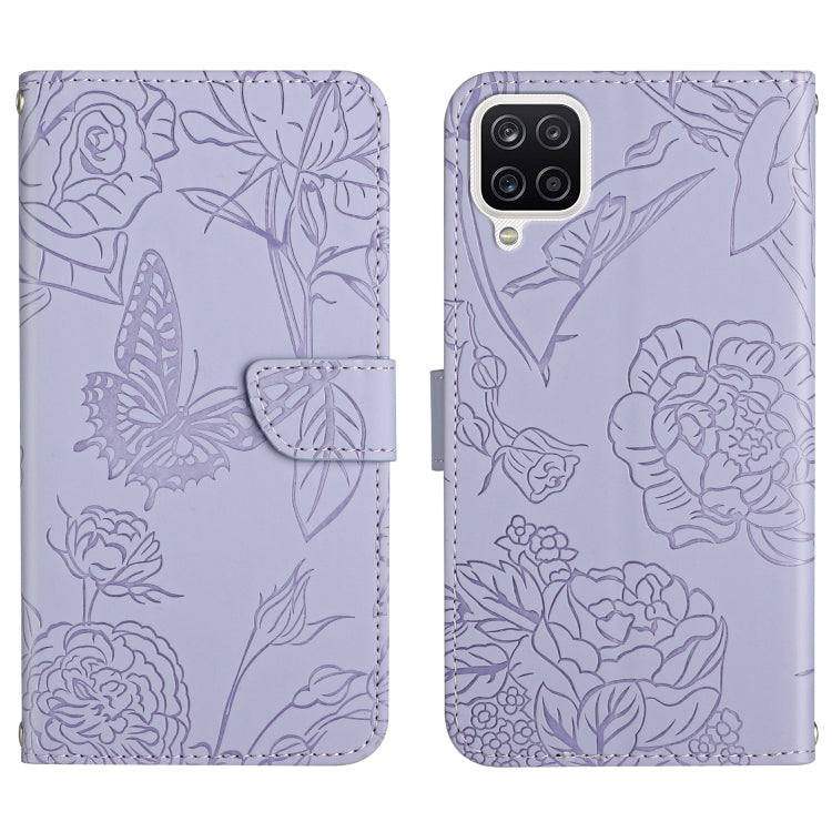 Skin Feel Butterfly Peony Embossed Leather Phone Case, For Samsung Galaxy A12, For Samsung Galaxy A13 4G, For Samsung Galaxy A13 5G, For Samsung Galaxy A20 / A30, For Samsung Galaxy A20e, For Samsung Galaxy A20s, For Samsung Galaxy A21                 ...