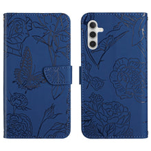 Load image into Gallery viewer, Skin Feel Butterfly Peony Embossed Leather Phone Case, For Samsung Galaxy A12, For Samsung Galaxy A13 4G, For Samsung Galaxy A13 5G, For Samsung Galaxy A20 / A30, For Samsung Galaxy A20e, For Samsung Galaxy A20s, For Samsung Galaxy A21                 ...