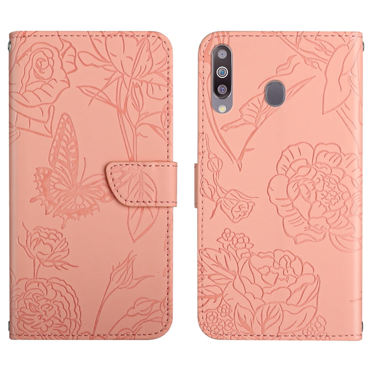 Skin Feel Butterfly Peony Embossed Leather Phone Case, For Samsung Galaxy A12, For Samsung Galaxy A13 4G, For Samsung Galaxy A13 5G, For Samsung Galaxy A20 / A30, For Samsung Galaxy A20e, For Samsung Galaxy A20s, For Samsung Galaxy A21                 ...