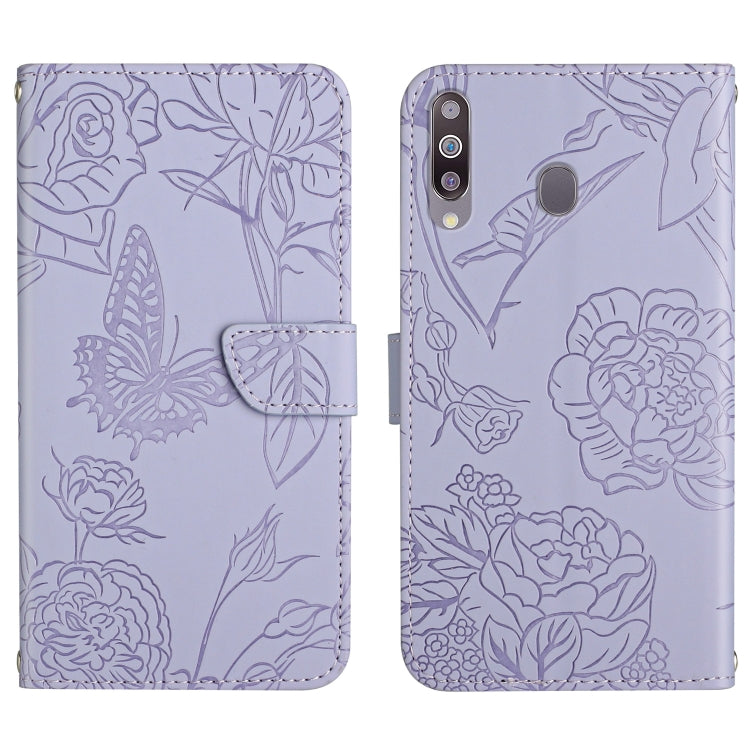 Skin Feel Butterfly Peony Embossed Leather Phone Case, For Samsung Galaxy A12, For Samsung Galaxy A13 4G, For Samsung Galaxy A13 5G, For Samsung Galaxy A20 / A30, For Samsung Galaxy A20e, For Samsung Galaxy A20s, For Samsung Galaxy A21                 ...