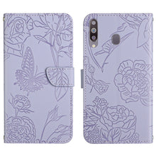 Load image into Gallery viewer, Skin Feel Butterfly Peony Embossed Leather Phone Case, For Samsung Galaxy A12, For Samsung Galaxy A13 4G, For Samsung Galaxy A13 5G, For Samsung Galaxy A20 / A30, For Samsung Galaxy A20e, For Samsung Galaxy A20s, For Samsung Galaxy A21                 ...