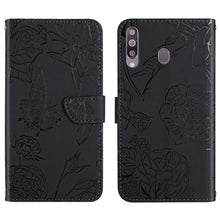 Load image into Gallery viewer, Skin Feel Butterfly Peony Embossed Leather Phone Case, For Samsung Galaxy A12, For Samsung Galaxy A13 4G, For Samsung Galaxy A13 5G, For Samsung Galaxy A20 / A30, For Samsung Galaxy A20e, For Samsung Galaxy A20s, For Samsung Galaxy A21                 ...