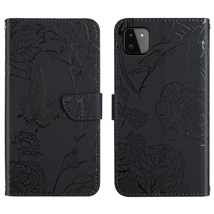 Skin Feel Butterfly Peony Embossed Leather Phone Case, For Samsung Galaxy A22 5G, For Samsung Galaxy A23 4G, For Samsung Galaxy A32 4G, For Samsung Galaxy A32 5G, For Samsung Galaxy A33 5G, For Samsung Galaxy A40, For Samsung Galaxy A41                ...
