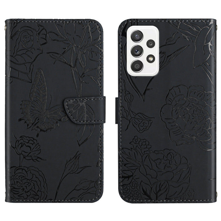 Skin Feel Butterfly Peony Embossed Leather Phone Case, For Samsung Galaxy A22 5G, For Samsung Galaxy A23 4G, For Samsung Galaxy A32 4G, For Samsung Galaxy A32 5G, For Samsung Galaxy A33 5G, For Samsung Galaxy A40, For Samsung Galaxy A41                ...