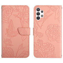Load image into Gallery viewer, Skin Feel Butterfly Peony Embossed Leather Phone Case, For Samsung Galaxy A22 5G, For Samsung Galaxy A23 4G, For Samsung Galaxy A32 4G, For Samsung Galaxy A32 5G, For Samsung Galaxy A33 5G, For Samsung Galaxy A40, For Samsung Galaxy A41                ...
