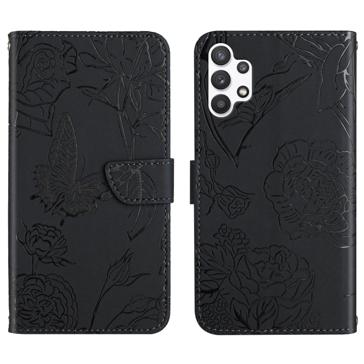 Skin Feel Butterfly Peony Embossed Leather Phone Case, For Samsung Galaxy A22 5G, For Samsung Galaxy A23 4G, For Samsung Galaxy A32 4G, For Samsung Galaxy A32 5G, For Samsung Galaxy A33 5G, For Samsung Galaxy A40, For Samsung Galaxy A41                ...