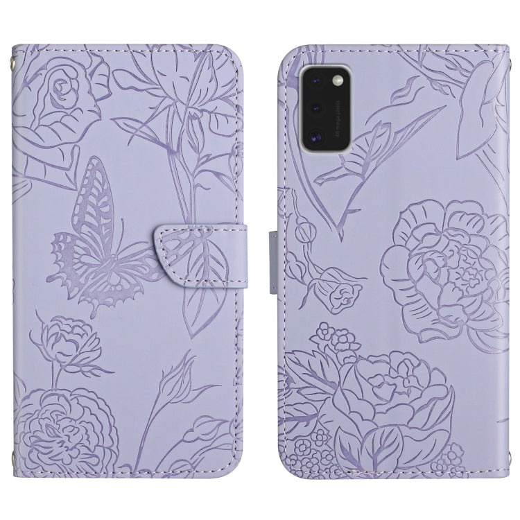 Skin Feel Butterfly Peony Embossed Leather Phone Case, For Samsung Galaxy A22 5G, For Samsung Galaxy A23 4G, For Samsung Galaxy A32 4G, For Samsung Galaxy A32 5G, For Samsung Galaxy A33 5G, For Samsung Galaxy A40, For Samsung Galaxy A41                ...