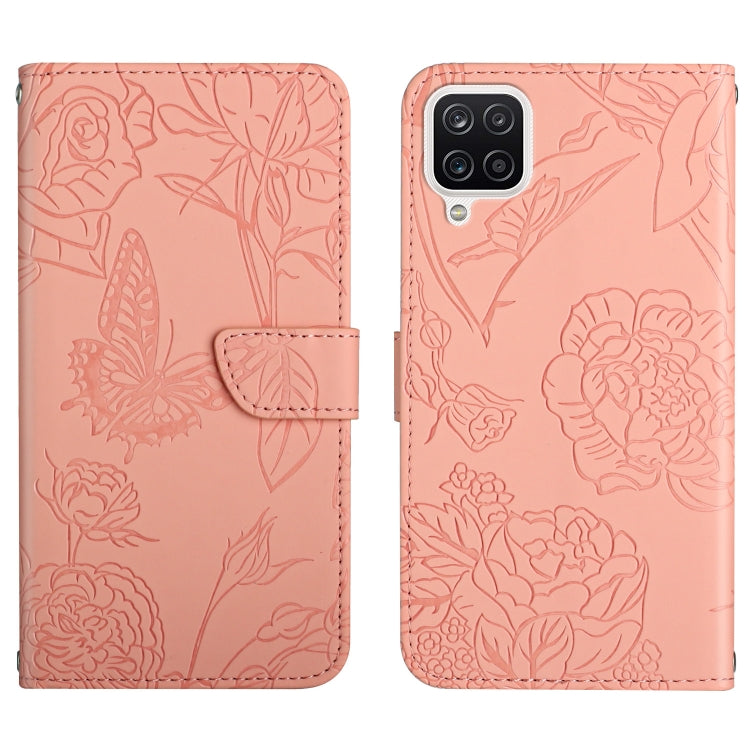 Skin Feel Butterfly Peony Embossed Leather Phone Case, For Samsung Galaxy A22 5G, For Samsung Galaxy A23 4G, For Samsung Galaxy A32 4G, For Samsung Galaxy A32 5G, For Samsung Galaxy A33 5G, For Samsung Galaxy A40, For Samsung Galaxy A41                ...