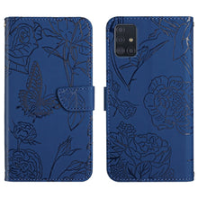 Load image into Gallery viewer, Skin Feel Butterfly Peony Embossed Leather Phone Case, For Samsung Galaxy A51, For Samsung Galaxy A51 5G, For Samsung Galaxy A53 5G, For Samsung Galaxy A70, For Samsung Galaxy A70e, For Samsung Galaxy A71, For Samsung Galaxy A71 5G                     ...