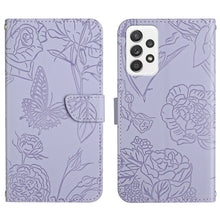 Load image into Gallery viewer, Skin Feel Butterfly Peony Embossed Leather Phone Case, For Samsung Galaxy A51, For Samsung Galaxy A51 5G, For Samsung Galaxy A53 5G, For Samsung Galaxy A70, For Samsung Galaxy A70e, For Samsung Galaxy A71, For Samsung Galaxy A71 5G                     ...