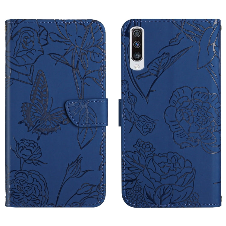 Skin Feel Butterfly Peony Embossed Leather Phone Case, For Samsung Galaxy A51, For Samsung Galaxy A51 5G, For Samsung Galaxy A53 5G, For Samsung Galaxy A70, For Samsung Galaxy A70e, For Samsung Galaxy A71, For Samsung Galaxy A71 5G                     ...