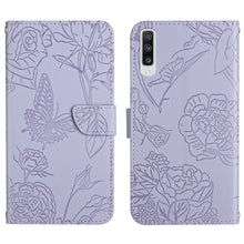 Load image into Gallery viewer, Skin Feel Butterfly Peony Embossed Leather Phone Case, For Samsung Galaxy A51, For Samsung Galaxy A51 5G, For Samsung Galaxy A53 5G, For Samsung Galaxy A70, For Samsung Galaxy A70e, For Samsung Galaxy A71, For Samsung Galaxy A71 5G                     ...