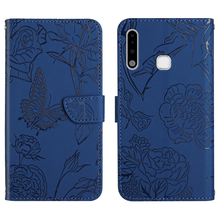 Skin Feel Butterfly Peony Embossed Leather Phone Case, For Samsung Galaxy A51, For Samsung Galaxy A51 5G, For Samsung Galaxy A53 5G, For Samsung Galaxy A70, For Samsung Galaxy A70e, For Samsung Galaxy A71, For Samsung Galaxy A71 5G                     ...