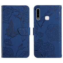 Load image into Gallery viewer, Skin Feel Butterfly Peony Embossed Leather Phone Case, For Samsung Galaxy A51, For Samsung Galaxy A51 5G, For Samsung Galaxy A53 5G, For Samsung Galaxy A70, For Samsung Galaxy A70e, For Samsung Galaxy A71, For Samsung Galaxy A71 5G                     ...