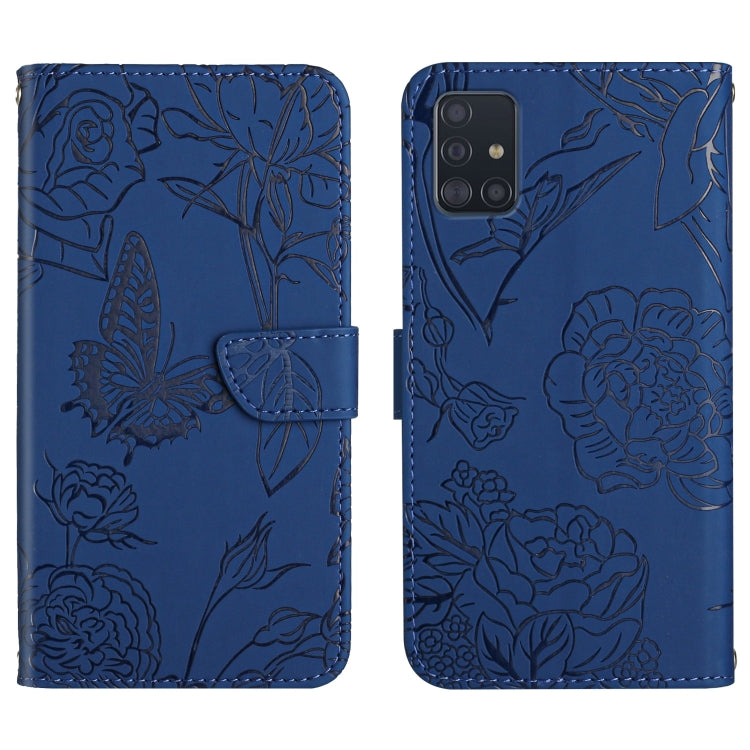 Skin Feel Butterfly Peony Embossed Leather Phone Case, For Samsung Galaxy A51, For Samsung Galaxy A51 5G, For Samsung Galaxy A53 5G, For Samsung Galaxy A70, For Samsung Galaxy A70e, For Samsung Galaxy A71, For Samsung Galaxy A71 5G                     ...